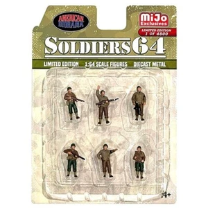American Diorama 1:64 Set 64 figure soldato in metallo pressofuso - Foto 1 di 1