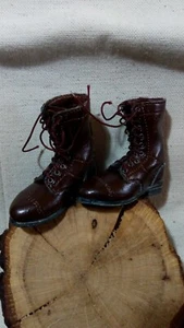 1/6 DID DRAGON WW II USA BROWN LEATHER PARATROPPER FUNTIONAL BOOTS - Imagen 1 de 4