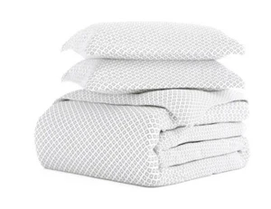 ienjoy Home - Polaris - Premium Ultra Soft 3-Piece Duvet Cover Set - Grey - KING - Picture 1 of 5