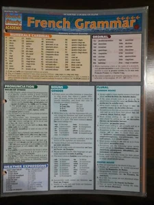 Barcharts French Grammar Quick Study Guide - Picture 1 of 1