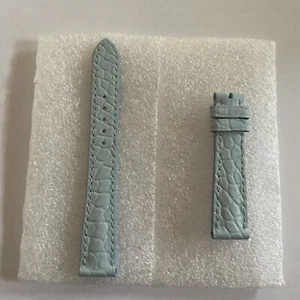 New Authentic Roger Dubuis 14-12mm M Size Leather Blue  Strap - Picture 1 of 7