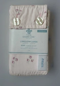 Rachel Ashwell Simply Shabby Chic 2 Standard Pillowcases Pink Ditsy New HTF - Picture 1 of 6