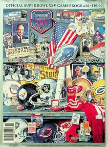 Official Super Bowl XXV Game Program (1991) - New York Giants vs. Buffalo Bills - Picture 1 of 6