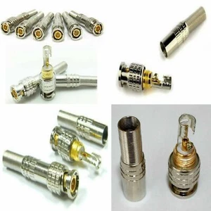 10 SPINOTTI CONNETTORE BNC A VITE ATTACCO MASCHIO IN METALLO X TELECAMERE E DVR - Foto 1 di 1