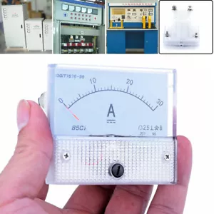 DC 0-30A Amperemeter Analog AMP Current Panel Meter Amperemeter Gauge Kein Shunt - Bild 1 von 6