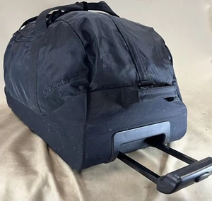 LL BEAN Black Nylon & Cordura 30” Upright Wheeled Rolling Soft Duffle Bag - Picture 1 of 8