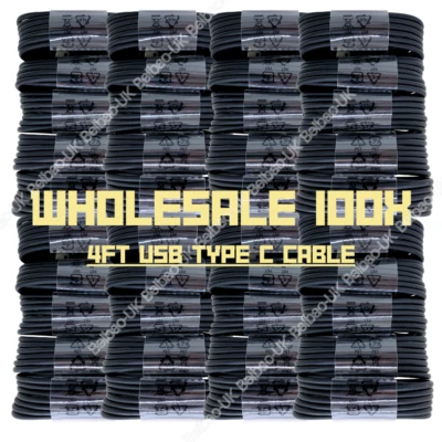 100X For Samsung USB Type C Fast Charging Cable Galaxy S8 S9 S10 Plus Note 8 LOT - Image 1 of 4