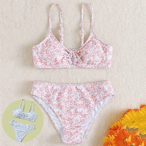 Girls Two Piece Bikini Swimsuits Kids Tankini Bathing Suit Casual Beach Swimwear - Picture 1 of 12