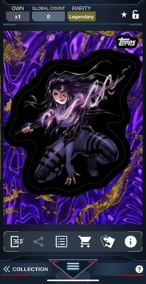 Topps Marvel Collect 2025 Comic Book Heroes Psylocke Purple and Gold Legendary - Image 1 of 2