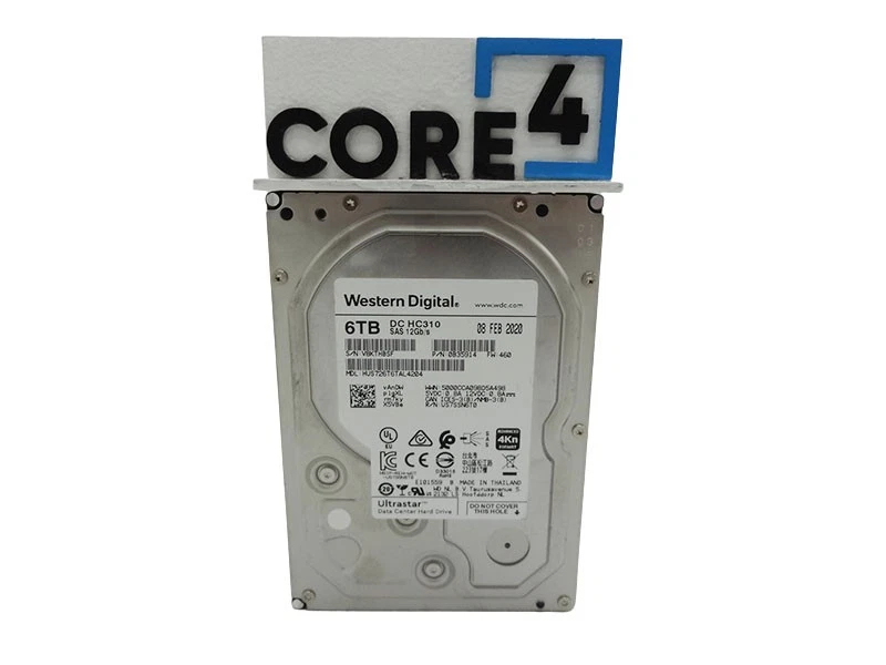 Unidad de disco duro Hitachi HUS726T6TAL4204 6 TB HC310 12 GBPS SAS 3,5 PULGADAS Foto 1 de 1