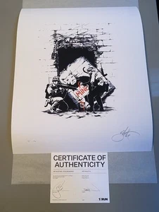 Art In Action Stealing Banksy x Jeff Gillette AP ARTIST PROOF Art Print Signed - Picture 1 of 7