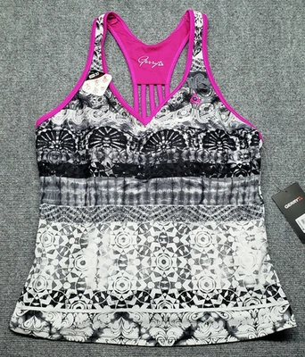 Traje de baño Gerry Tankini Top para mujer 16 negro blanco rosa atlético UPF 30 secado rápido Foto 1 de 4