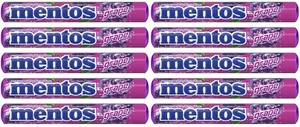 MENTOS GRAPE - 10x37.5G = 375G - VERY LIMITED FLAVOUR - FRUIT CHEWY CANDY - Picture 1 of 1
