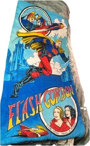 VINTAGE COMIC FLASH GORDON ZIP UP SLEEPING BAG 70’s 33x65 Nice Shape Needs Clean - Picture 1 of 24