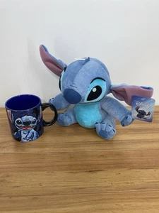 Disney Lilo & Stitch Ceramic Large 20 oz Coffee Mug Blue Plush Toy Movie Novelty - Picture 1 of 21