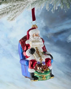Christopher Radko Santa’s 2024 Checklist Chair  Brand New In Box - Picture 1 of 2
