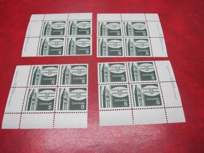 CANADA Unitrade# 441 5c INTER-PARLIAMENTARY UNION SET OF 4 PLATE#1  MNH - Image 1 of 2