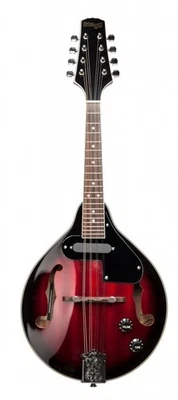 STAGG ACOUSTIC ELECTRIC A-STYLE BLUEGRASS MANDOLIN w/ RED BURST FINISH - Image 1 of 4