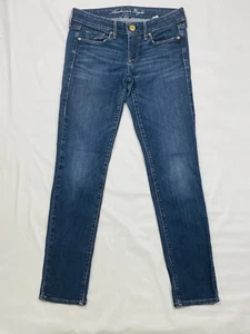 American Eagle Stretch Skinny Jeans Women's 4 Short Dark Wash Blue Low Rise - Picture 1 of 13