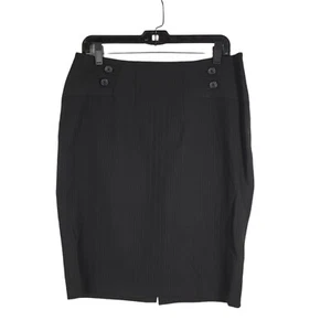 The Limited Printstripe Pencil Skirt Size 10 Knee Length Career Buttons Detail - Picture 1 of 10