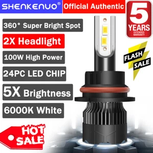 9007 LED Headlights Bulbs High/Low Beam Bright M8 For Nissan Frontier 2001-2022 - Picture 1 of 14