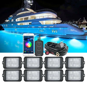 MICTUNING C3 RGBW LED Rock Lights Wireless Control - 8 Pods Neon Underglow Light - Picture 1 of 14