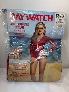 Baywatch Female Lifeguard Suit Adult Costume Bodysuit Fancy Dress Rasta Imposta