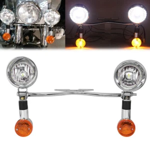 Passing Turn Signal Lights Bar Spot Fog For Honda Shadow GL VTX Cruiser Custom - Picture 1 of 12