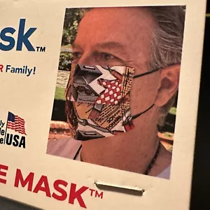 Gesichtsmaske für Erwachsene, BBQ Hot Grilling Motivdruck, Unisex aus 100 % Baumwollstoff - Bild 1 von 6