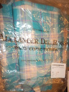 Alexander Del Rossa Womens L Flannel Pajamas Button Up Drawstring pants Plaid - Picture 1 of 4