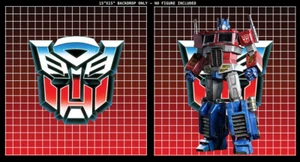 Transformers Backdrop 15"x15" - Ideal for Takara Optimus Prime Masterpiece - Picture 1 of 4
