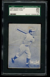 1934-36 Batter-Up #28 Jimmie Foxx HOF SGC 1.5 FR