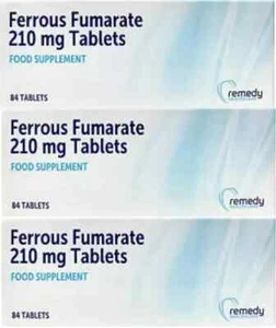 Ferrous 210mg, Iron Tablets, Deficiency 252 tablets (3 Packs of 84) - Picture 1 of 3