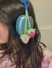 Headphone accessory, crochet headphone accessory, crochet strawberry