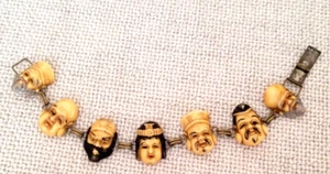 GOOD FORTUNE Bracelet * 1940s Era Celluloid * Japanese - Picture 1 of 3
