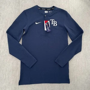 Tampa Bay Rays Sweater Adult Extra Small Blue 1/4 Zip Pullover Nike Baseball Men - Picture 1 of 14