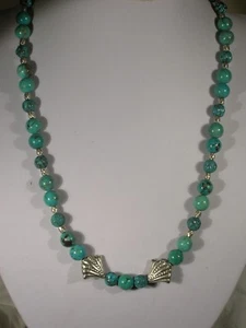20"  Turquoise Bead Necklace - Picture 1 of 2