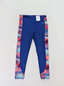 Xersion Girl's Athletic Leggings Size XL 16 Blue Pink 7/8 Length High Rise NEW - Picture 1 of 15