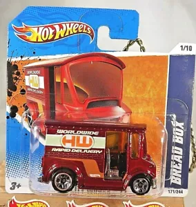 2011 Hot Wheels #171 HW City Works 1/10 BREAD BOX Red Variation w/5Sp Short Card - Picture 1 of 5