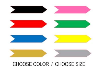 Flecha Bandera Pegatinas Etiquetas Vinilo Calcomanía ELIGE EL TAMAÑO COLOR Álbum de recortes Artesanía Hágalo usted mismo Foto 1 de 4