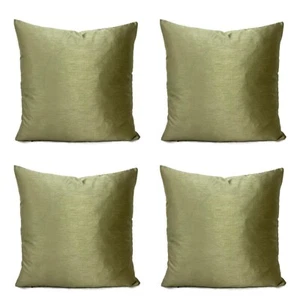 Cushion Covers Green Khaki 18 x 18" Inch / 45 x 45 cm Cheap Bargain - Set of 4 - Picture 1 of 9