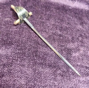SWORD Antique LETTER Opener ENAMEL SWISS - Pauroux Chexbres - Picture 1 of 7