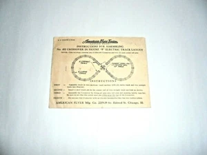 AMERICAN FLYER RARE 452 ANLEITUNG FÜR R.R CROSSING UMSCHLAG VINTAGE POSTWAR - Bild 1 von 2