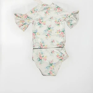 Janie and Jack 2 Pc Floral Bathing Suit Rashguard Size 7 UPF 50+ NEW With Tags - Picture 1 of 2
