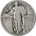 1928 Standing Liberty Quarter Ag About Good 90% Silver 25c Us Type Coin