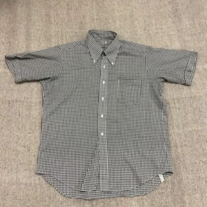 Vintage JC Penny Button Up Shirt Mens XL Brown 1970s Short Sleeve - Picture 1 of 9