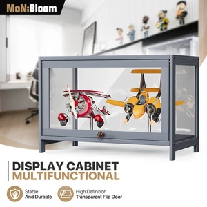 1-Tier Clear Display Case Acrylic Mounted Desktop Display Box Collectible Figure - Picture 1 of 11