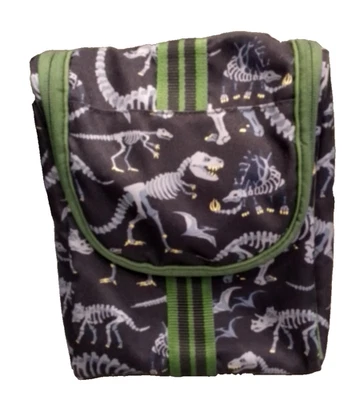 Pottery Barn Kids Mackenzie Toiletry Bag Dino Print Navy Blue Travel Luggage - Image 1 of 4