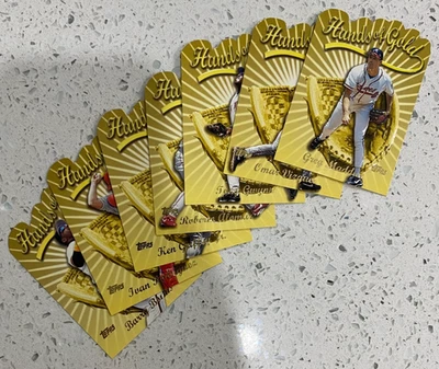 1999 Topps Hands of Gold Die Cut Complete Insert Set 1-7 Griffey Gwynn, Maddux - Image 1 of 4