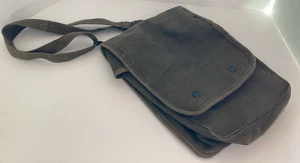 Borsa da campo vintage 12x8x5 pollici tela verde militare utility munizioni messaggero - Foto 1 di 8